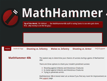 Tablet Screenshot of mathhammer40k.com